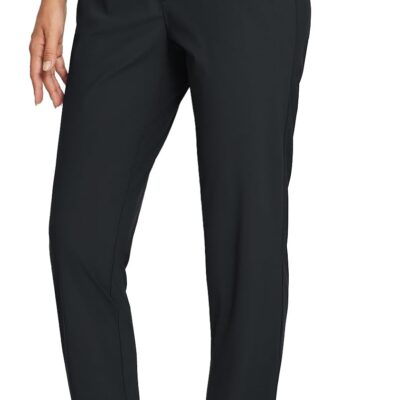 Women Travel Pants Lightweight Stretch with Zipper Pockets Petite Ankle Dressy Golf Work Business Casual Slacks