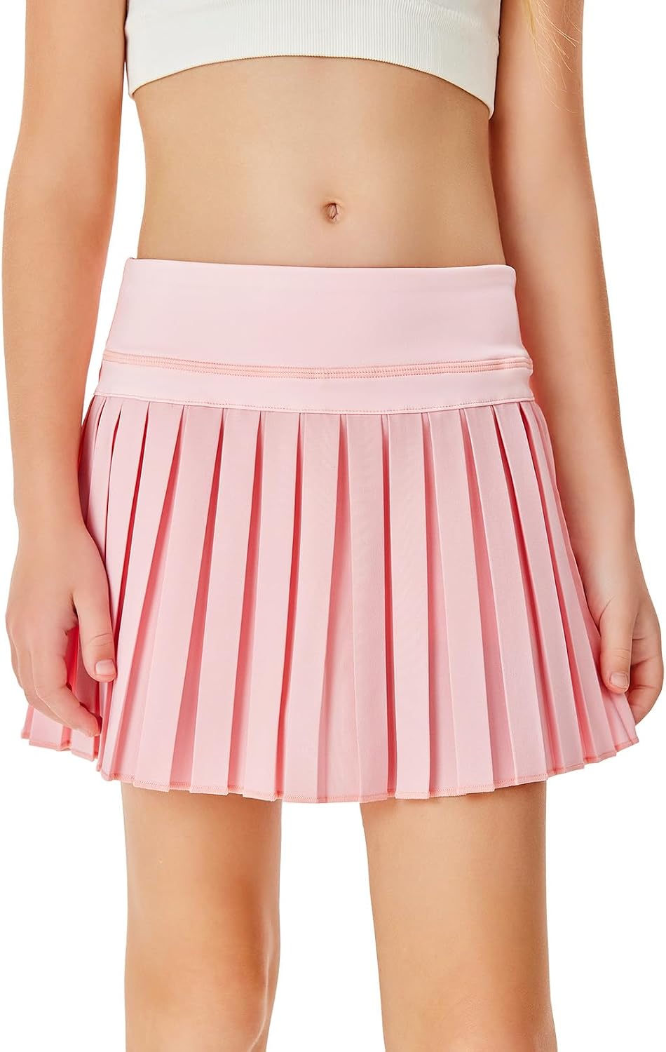 Girls Pleated Skirts with Shorts Athletic Tennis Skorts Sport Performance Skirt with Pockets 4-14 Years