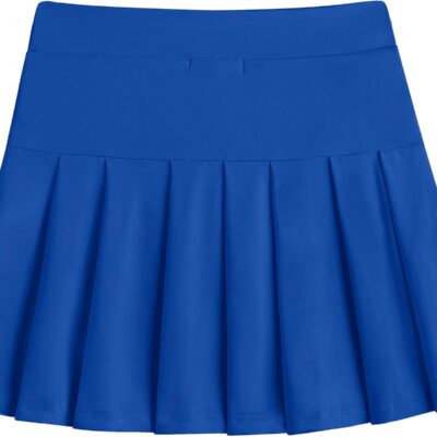 Girls Tennis Skirts with Shorts Athletic Pleated Skirt Workout Performance Skorts with Pockets for Kids 4-13Y