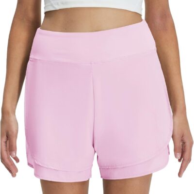 Women 2 in 1 Golf Shorts 4 Inseam, High Waisted Tennis Running Athletic Spandex Underneath Liner 3 Pockets