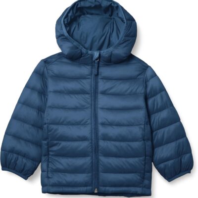 Boys and Toddler Lightweight Water-Resistant Packable Hooded Insulated Puffer Jacket