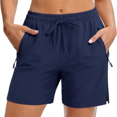 Women 5 Hiking Shorts UPF 50+ Quick Dry Lightweight Athletic Running Golf Summer Casual Shorts with Pockets