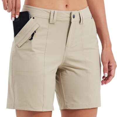 Women Golf Hiking Shorts 7 Quick Dry Athletic Shorts Casual Summer Shorts with Pockets Water Resistant