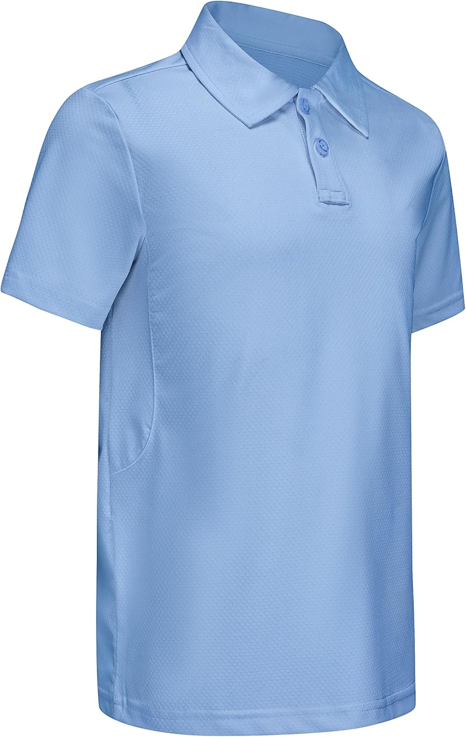 Kid Performance School Uniform Polo Shirt Breathable UPF50+ Youth Boys Girls Short Sve Golf Collared Shirts Grid Dry Fit Wrinkle Free Stretch Lightweight Cool Athletic Button Dress